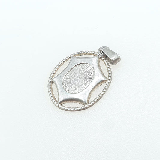 Antique CHARLES HORNER Sterling Silver Pendant Necklace Art Nouveau Sunburst Centre Womens Vintage Jewellery Jewelry