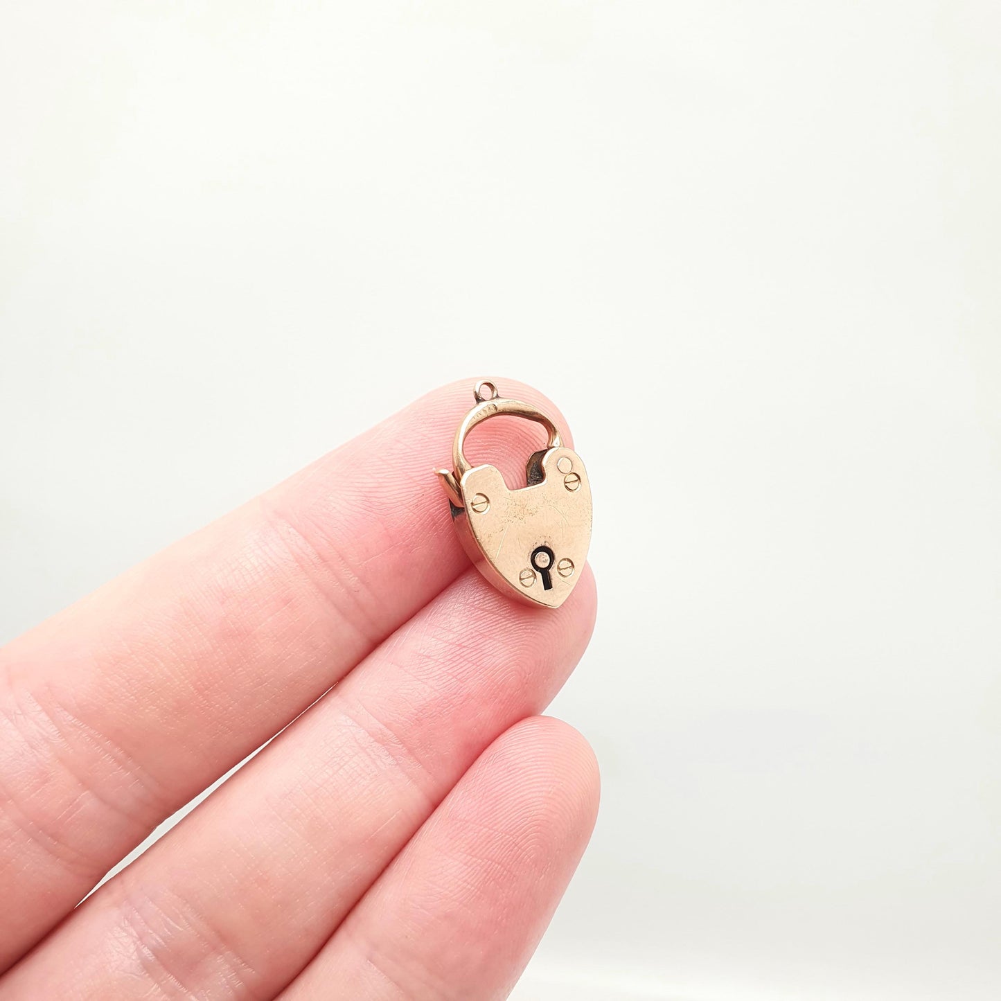 Antique 9ct 9k Rose Gold Padlock Clasp Charm Necklace Pendant 1904 Hallmark Bracelet Solid 9k 9 Carat Lock Vintage Womens