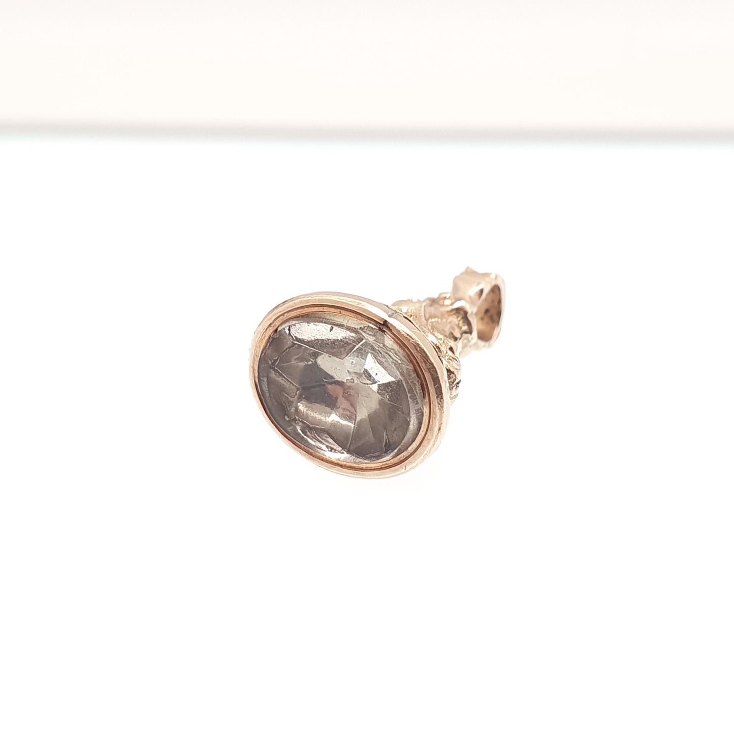 Antique 9ct 9k Gold Citrine Fob Pendant Necklace Victorian Natural Gemstone Albert Orange Quartz Solid 375 Vintage Jewellery Jewelry