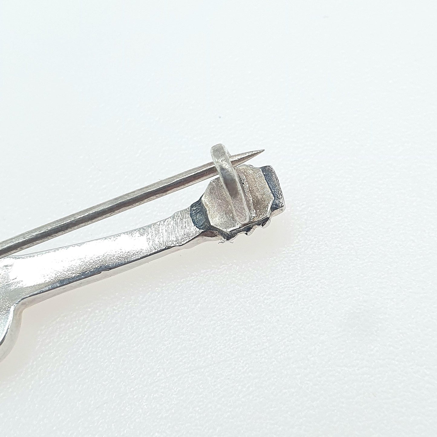 Antique Victorian Sterling Silver Guitar Brooch 1897 Hallmark Acoustic Musical Instrument Womens Mens Vintage Jewelry Jewellery