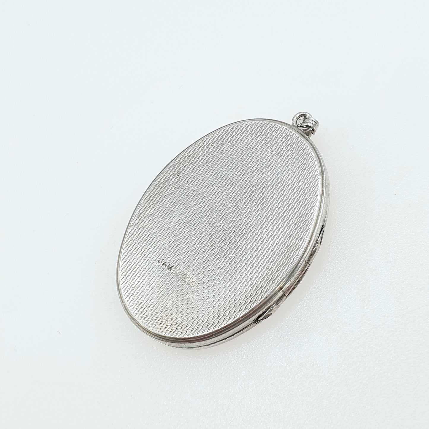 Vintage Sterling Silver Large Oval Locket Hand Engraved 1972 Hallmark Solid 925 Keepsake Photo Big Womens Jewelry Mens Unisex Jewellery
