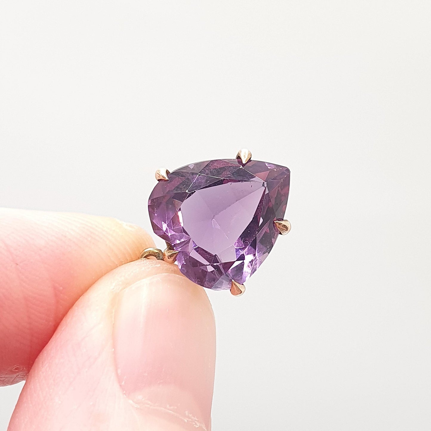 Antique Victorian 9ct Gold Amethyst Heart Pendant Necklace Puffer Heart Cut Solid 9k 375 9kt Jewelry Jewellery