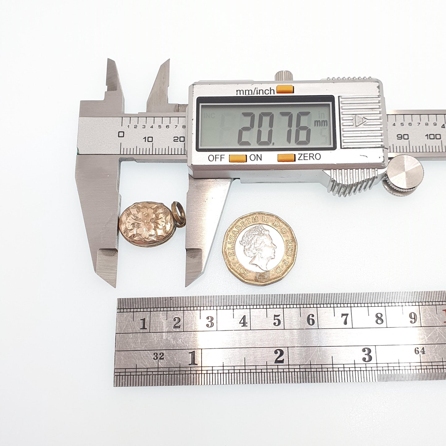 Antique Victorian 9ct Gold Locket 9kt 9k Back and Front Tiny Small Oval Engraved Pendant Necklace Picture Photo Vintage