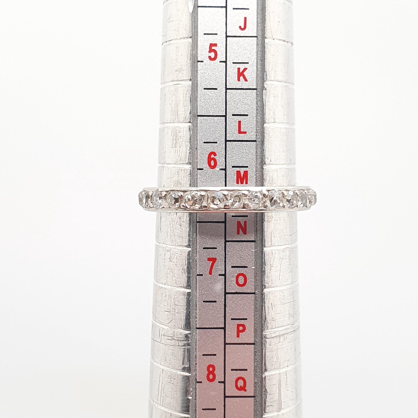Antique Art Deco Platinum Diamond Eternity Ring 1920s Natural 0.5ct Diamonds Gemstone Full Band Stacker Wedding Womens Jewellery Jewelry
