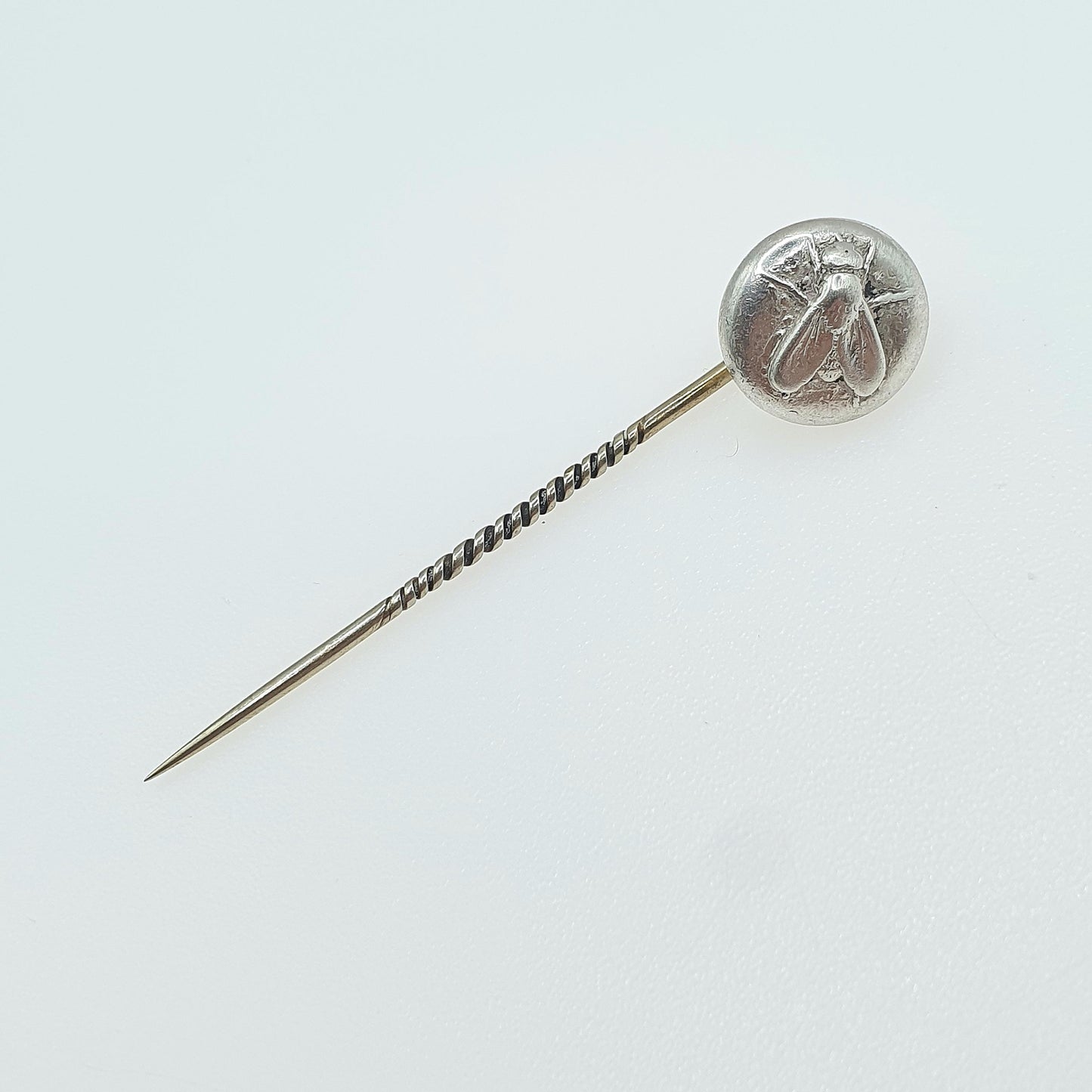 Antique Victorian Solid Silver Fly Stick Pin Insect Bug Lapel Jacket Vintage 1800s Womens Mens Unisex Jewelry Jewellery