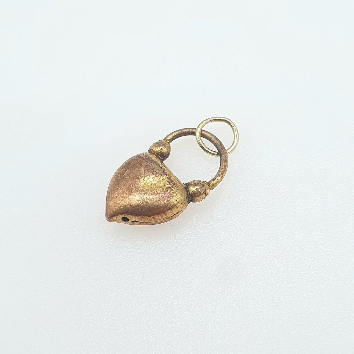 Antique Victorian Gold Gilt Padlock Charm Pendant Necklace Cute Loveheart Love Gift Lock Vintage Womens Mens Unisex Jewelry Jewellery