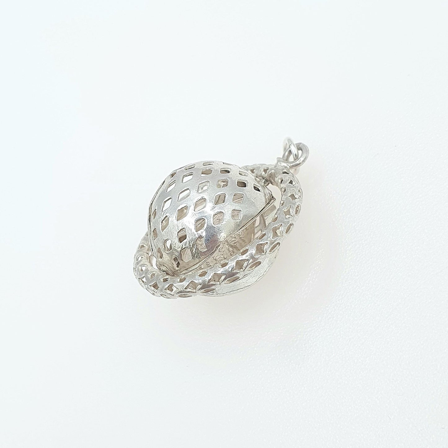 Vintage Solid Silver Arabic Swivel Ball Pendant Necklace Quran Verse Muslim Islam Script Vintage Womens Mens Jewellery Jewelry