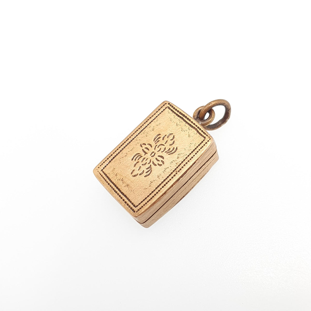 Antique Victorian Vinaigrette Pendant Necklace Gold Gilt Handmade Aromatic Genuine 1800s Vintage Jewellery Jewelry