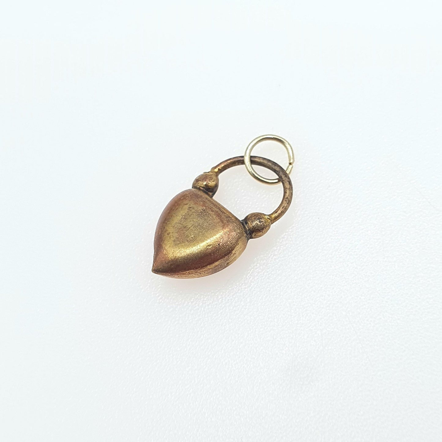 Antique Victorian Gold Gilt Padlock Charm Pendant Necklace Cute Loveheart Love Gift Lock Vintage Womens Mens Unisex Jewelry Jewellery