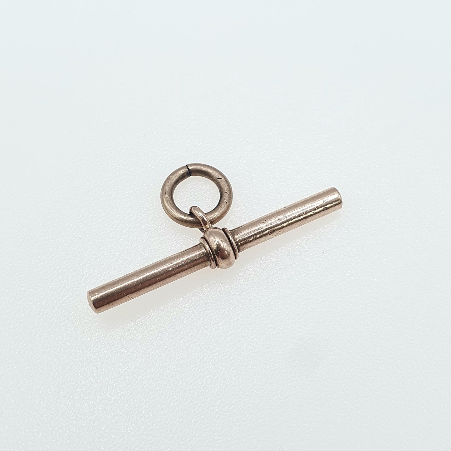 Antique Victorian 9ct Rose Gold T Bar Pendant Albert Chain Solid 9k 9kt Charm Necklace Vintage Jewelry Jewellery Mens Womens