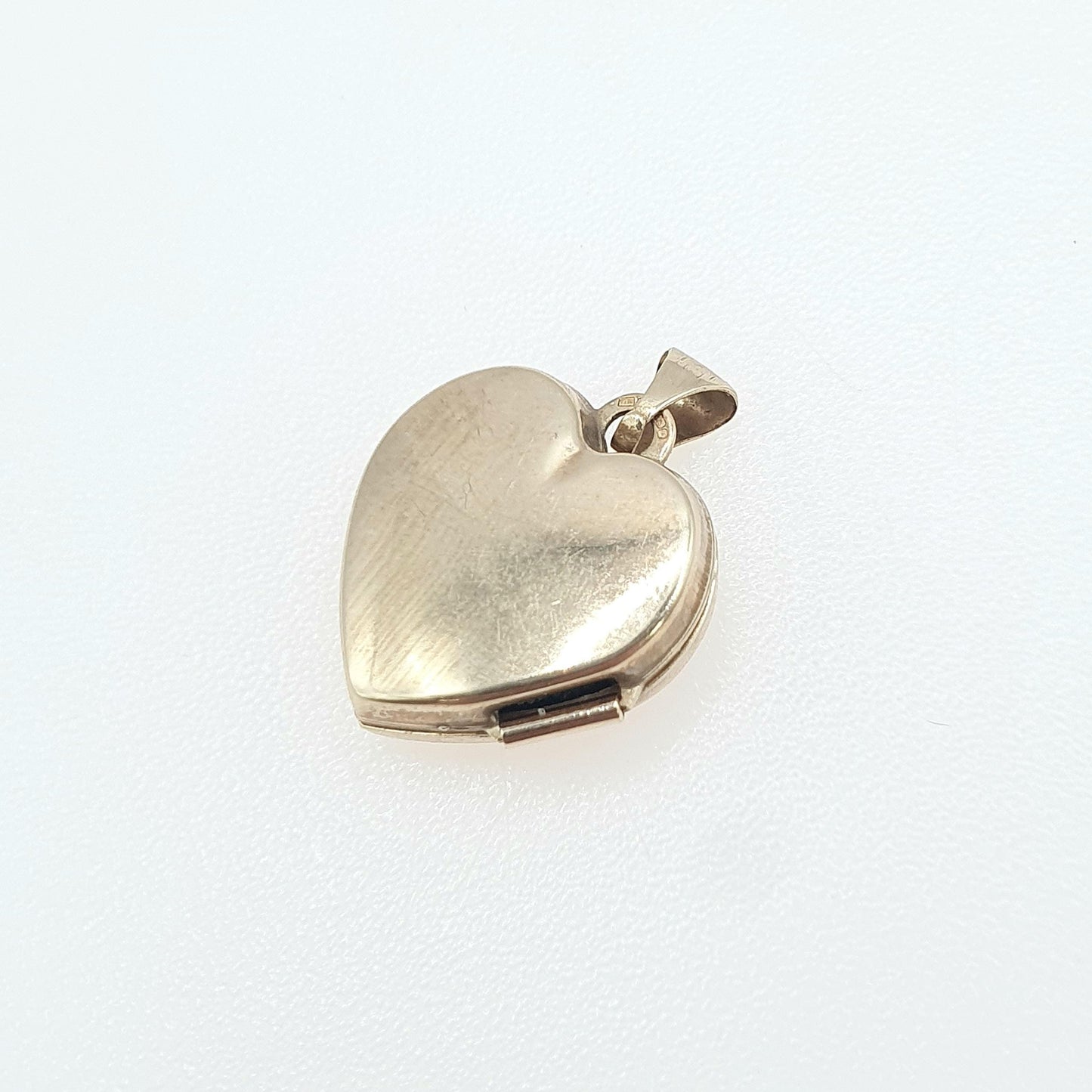 Vintage 9ct Gold "I LOVE YOU" Heart Locket All Solid 9k 9kt White Gold Flower Retro Gift Love Neckalce Womens Jewelry Jewellery
