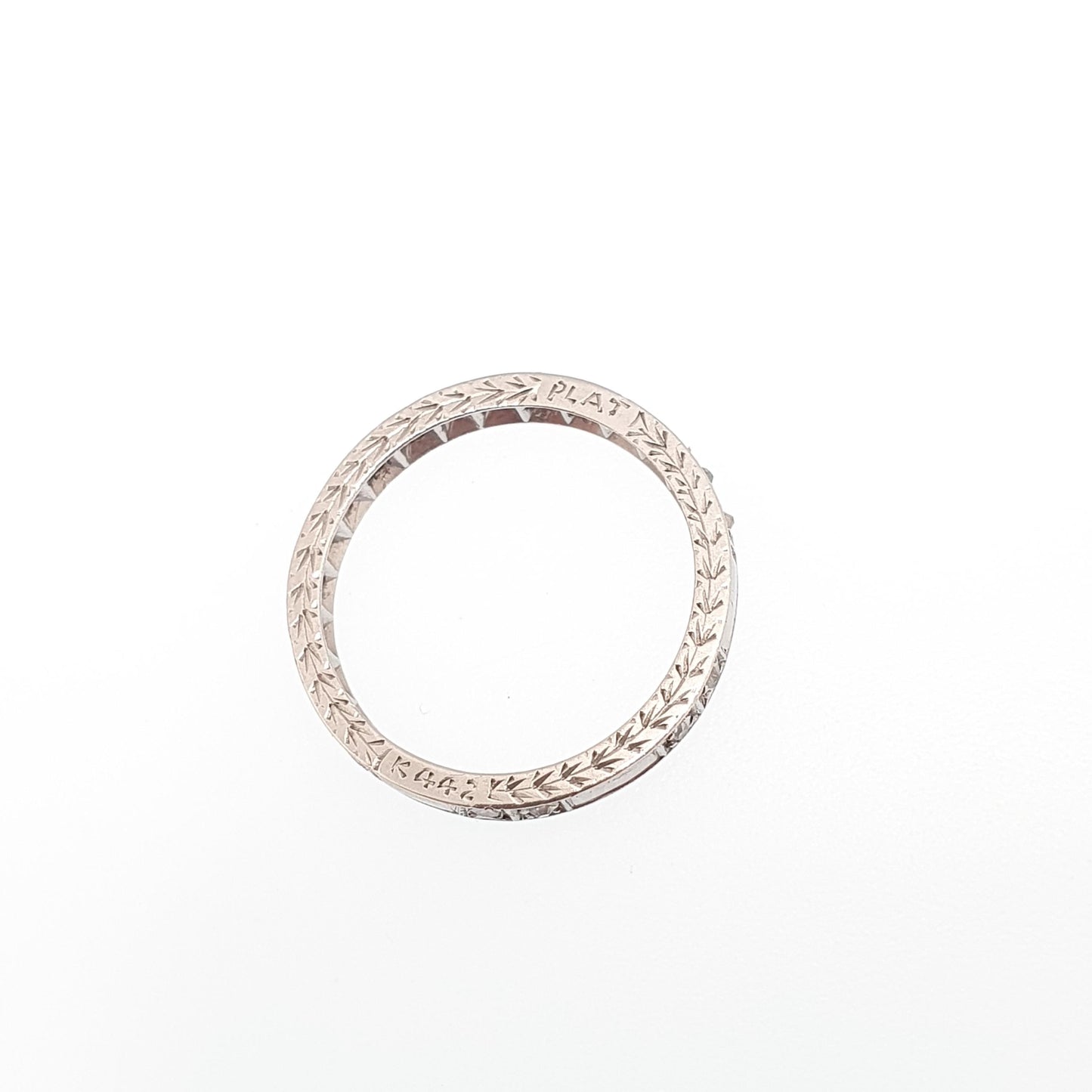 Antique Art Deco Platinum Diamond Eternity Ring 1920s Natural Diamonds Gemstone Full Band Stacker Wedding Womens Jewellery Jewelry