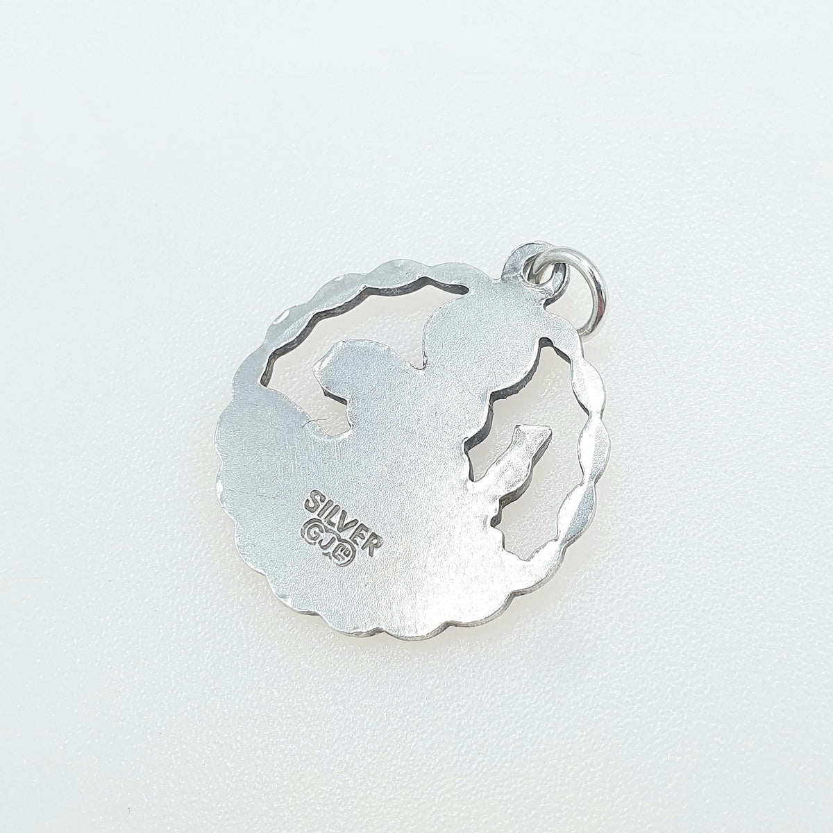 Vintage Sterling Silver GEORG JENSEN St Christopher Pendant Necklace Pierced Cut Out Saint Travel 925 Womens Mens Unisex Jewellery Jewelry