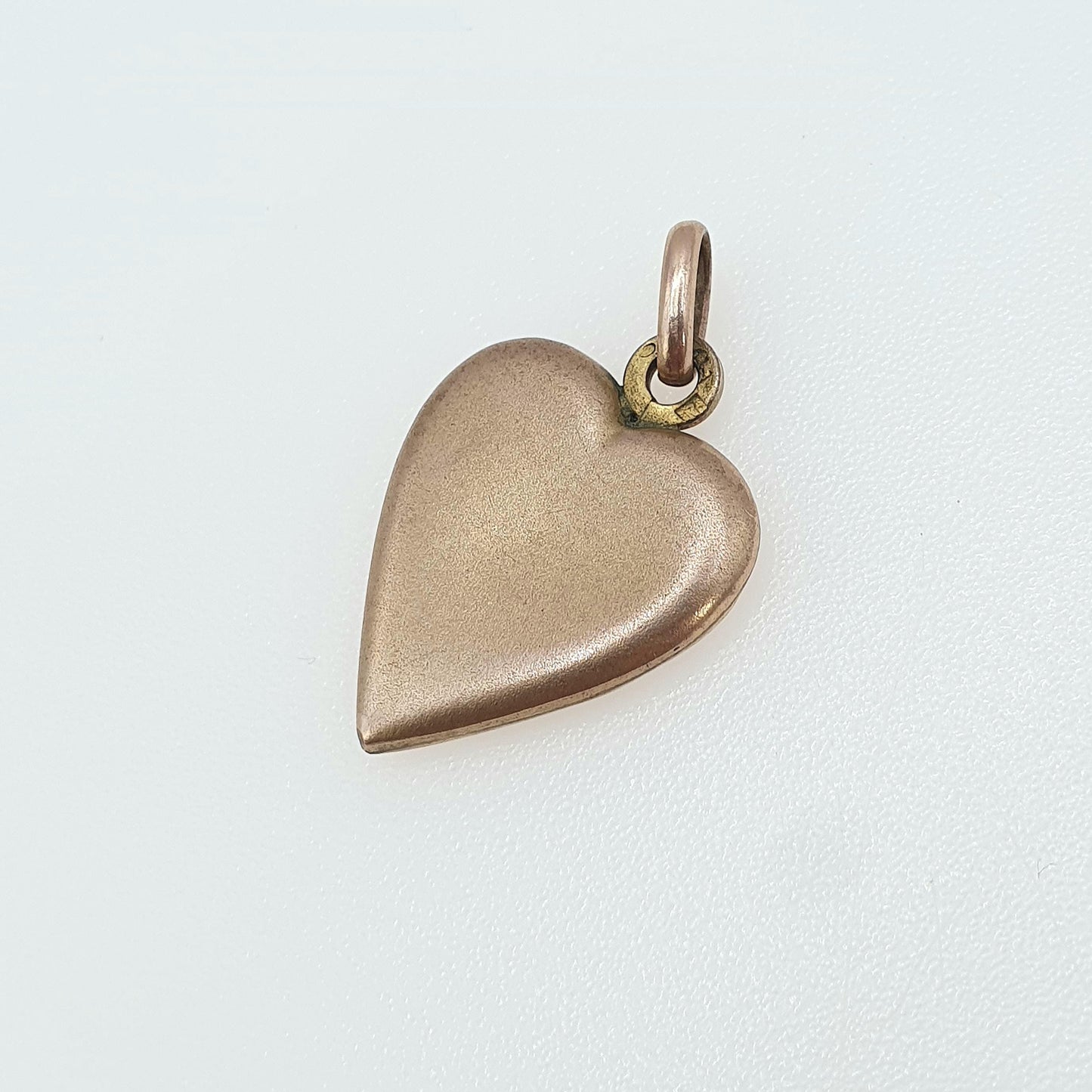 Antique Rose Rolled Gold Heart Pendant Faux Seed Pearl Centre Art Nouveau Gold Filled Vintage Womens Mens Jewelry Jewellery