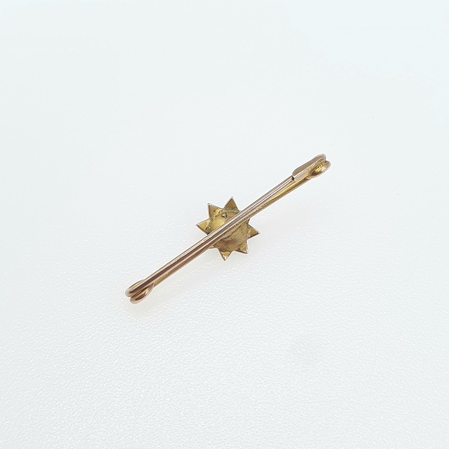 Antique Victorian 9ct Gold Star Brooch Turquoise and Seed Pearl Pin Solid 9k 9kt Celestial Vintage Womens Jewelry Jewellery