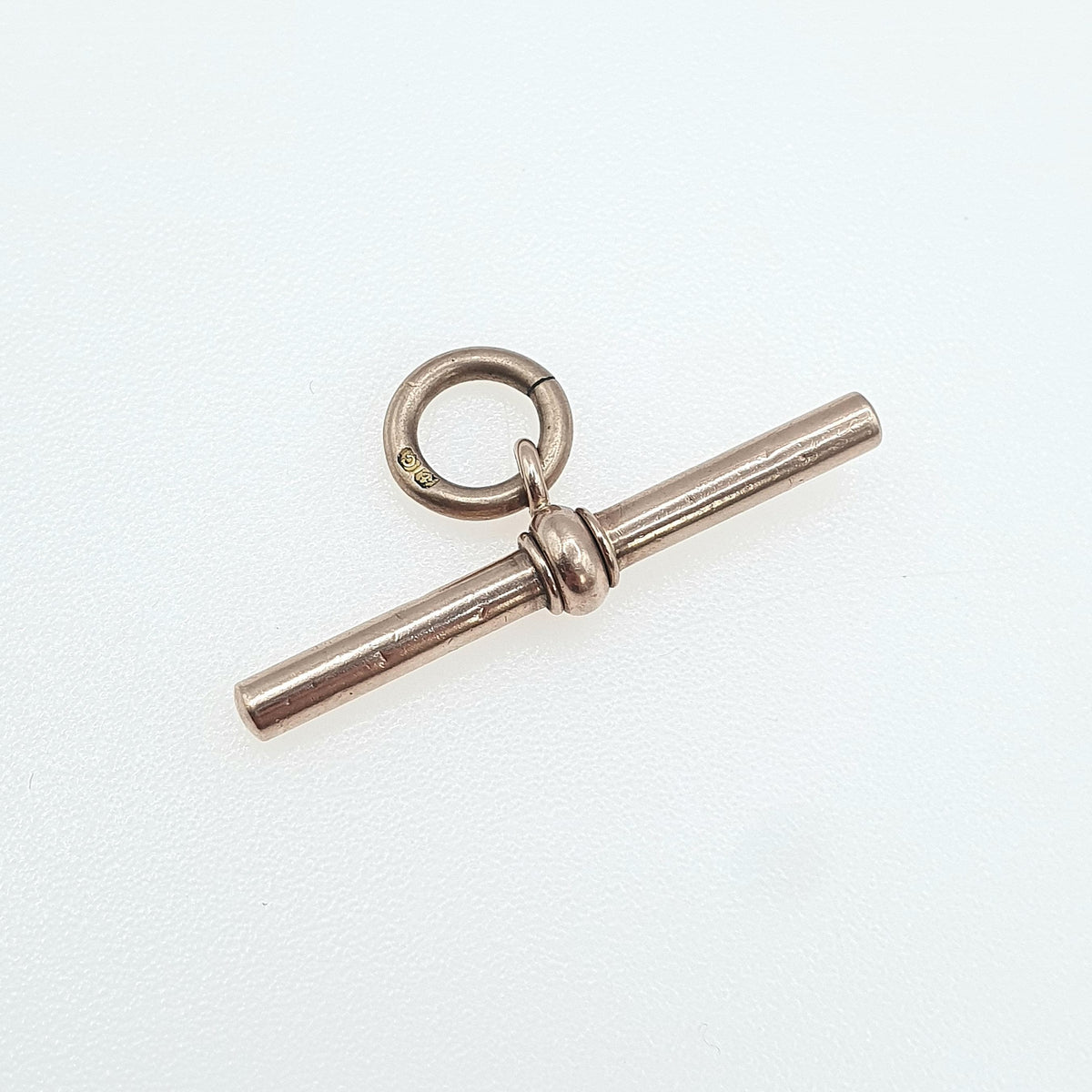 Antique Victorian 9ct Rose Gold T Bar Pendant Albert Chain Solid 9k 9kt Charm Necklace Vintage Jewelry Jewellery Mens Womens