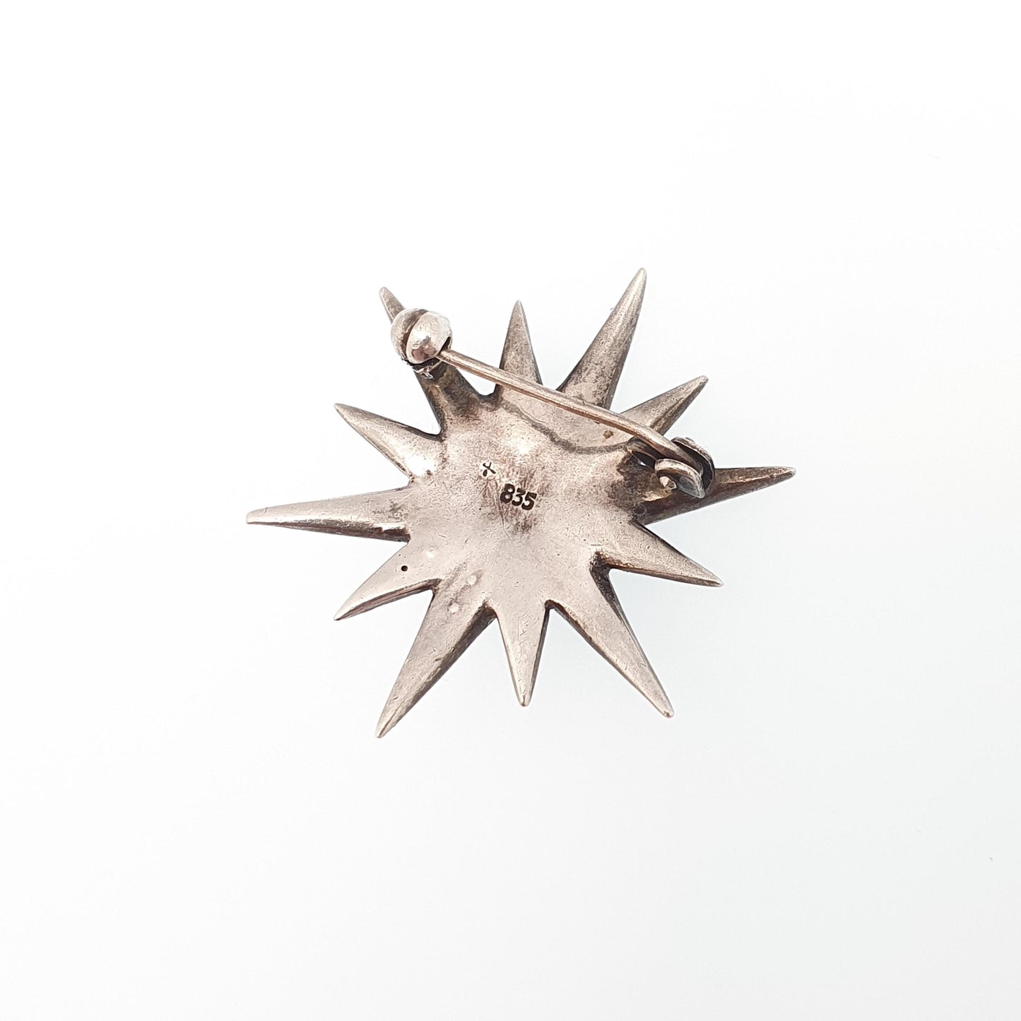 Antique Solid Silver Diamond Paste Star Brooch Victorian Sparkly Pin Celestial Starry Night Fine Jewelry Jewellery Vintage