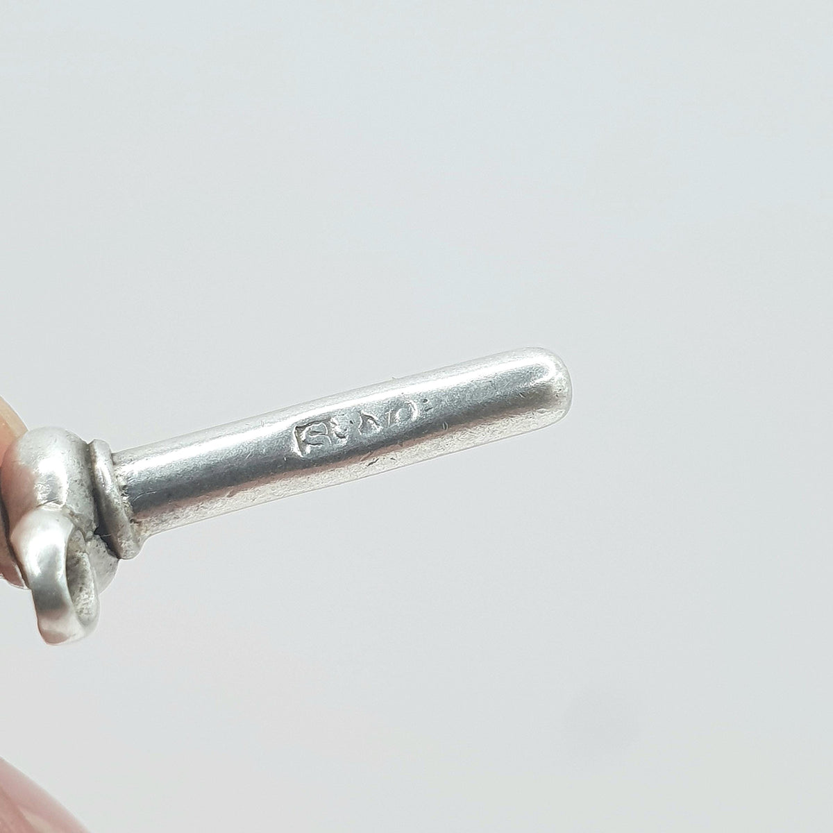 Antique Sterling Silver T Bar Pendant Fob Necklace Albert Chain Fob 1876 Hallmark Vintage Jewelry Jewellery Charm Albertina