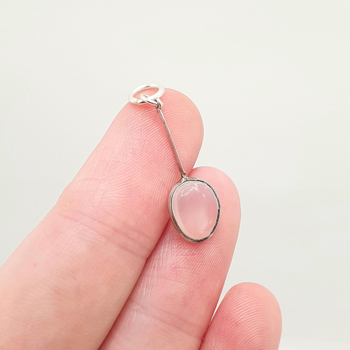 Antique Moonstone Necklace Solid Silver Pendant Drop Hanging Oval Cut Gemstone Adularescence Vintage Jewelry Jewellery