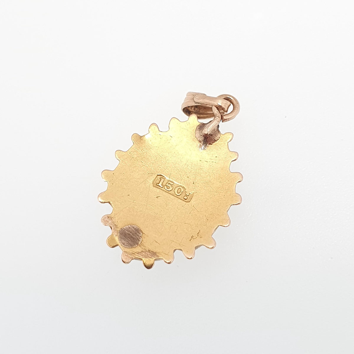 Antique Victorian 15ct Gold Diamond Pendant Star Centre Solid 625 15k Etruscan Necklace Yellow Vintage Jewelry Womens Jewellery