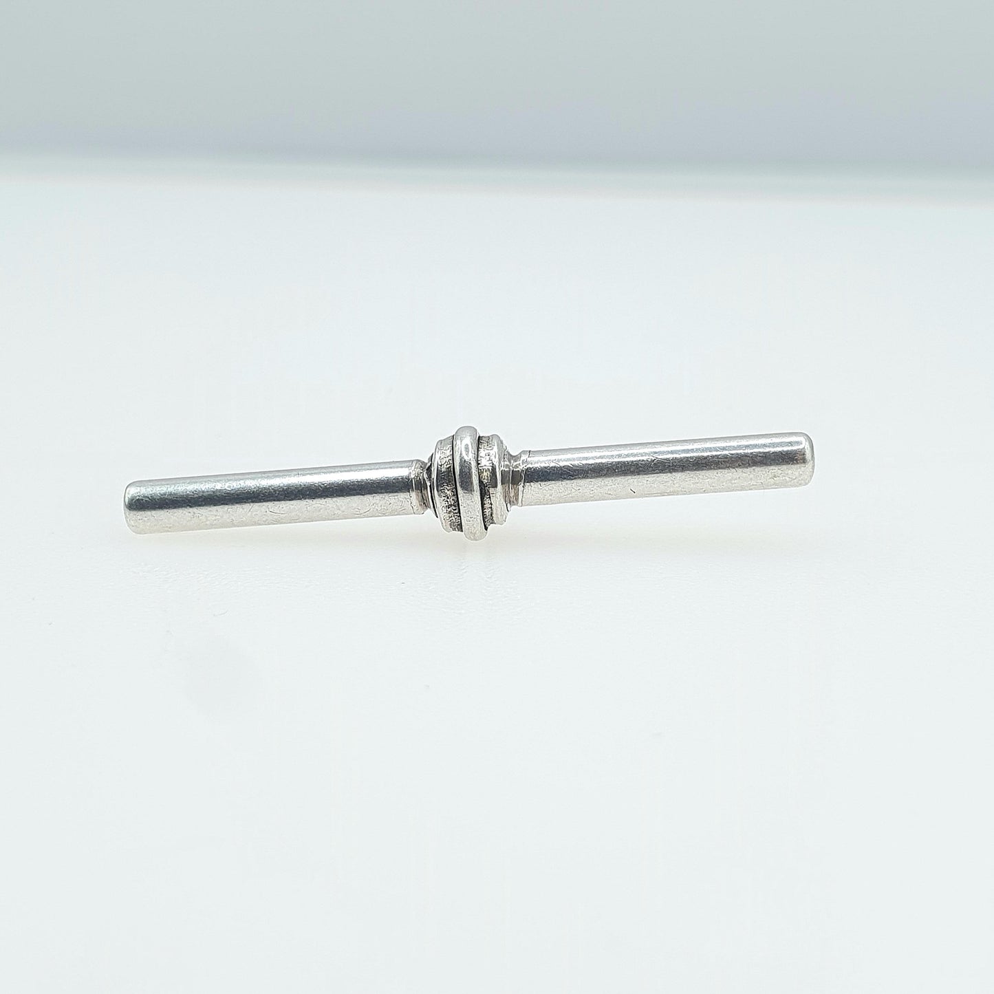 Antique Victorian Sterling Silver T Bar Fob Pendant Necklace Albert Chain Solid Unisex Jewelry Jewellery Charm Albertina