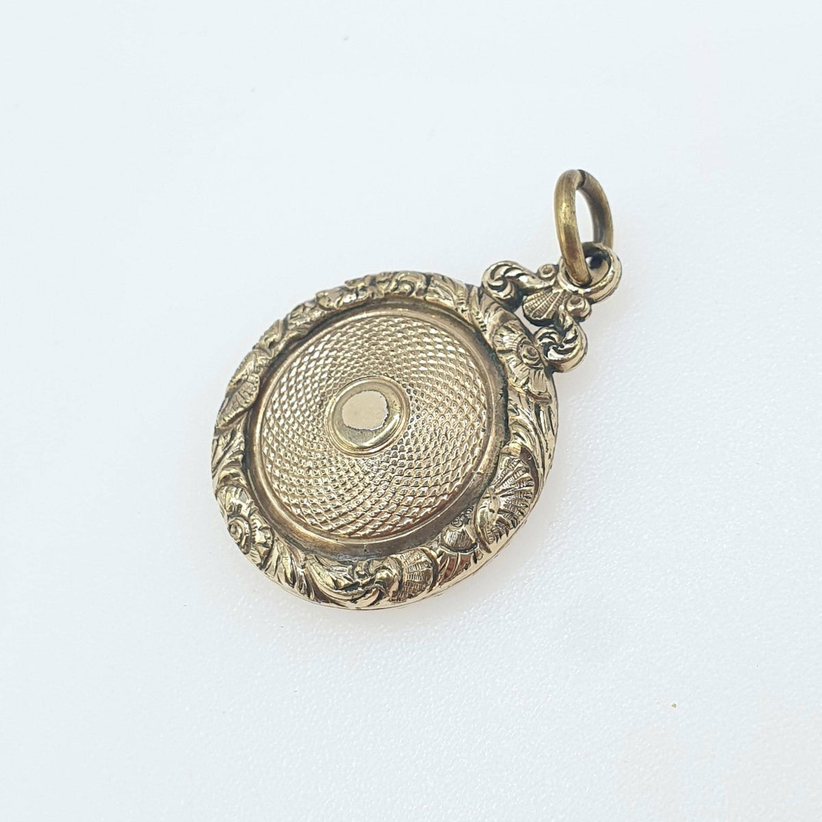 Antique Rolled Gold Mourning Locket Pendant Braided Hair Chased Border Gold Filled Keepsake Womens Jewelry Jewellery
