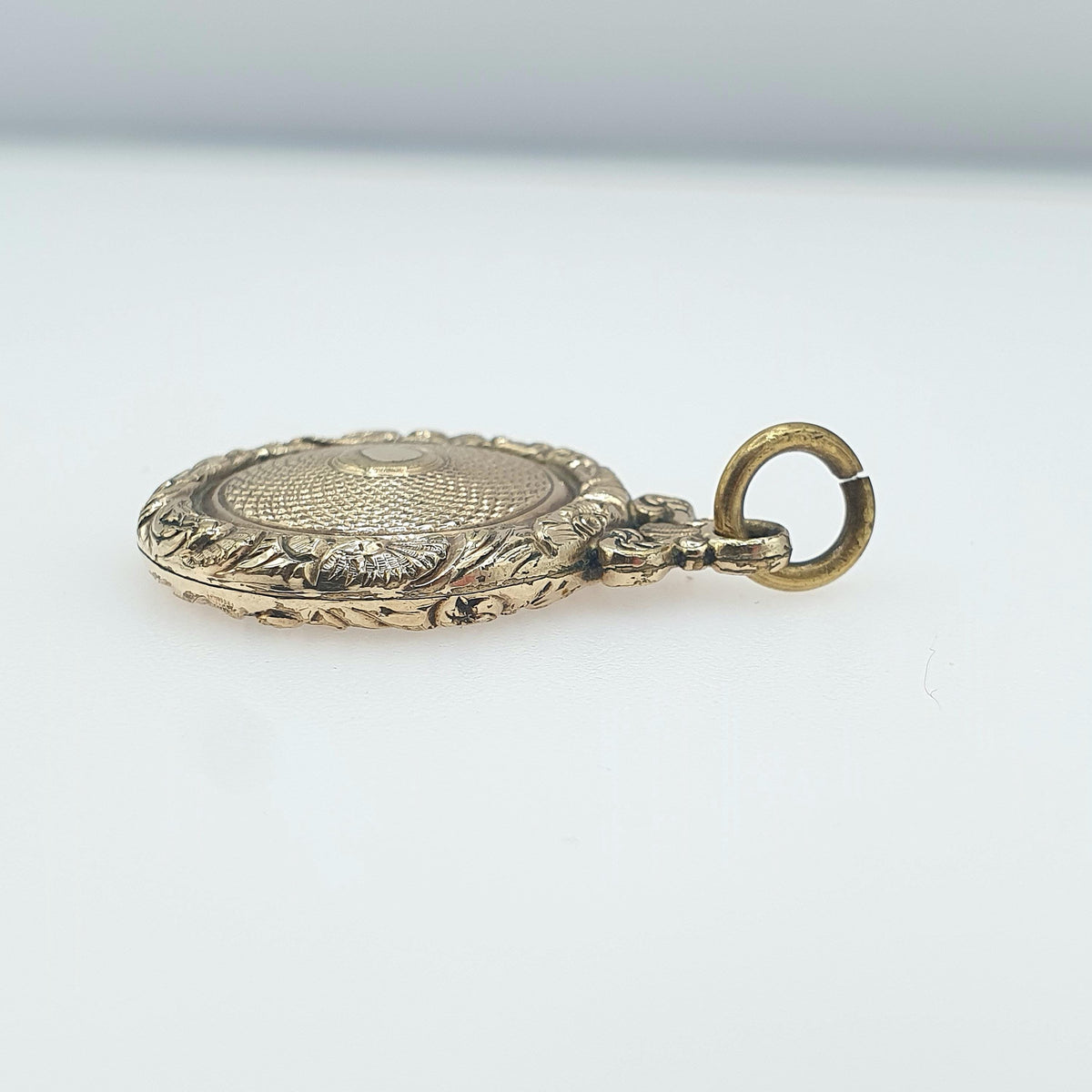 Antique Rolled Gold Mourning Locket Pendant Braided Hair Chased Border Gold Filled Keepsake Womens Jewelry Jewellery