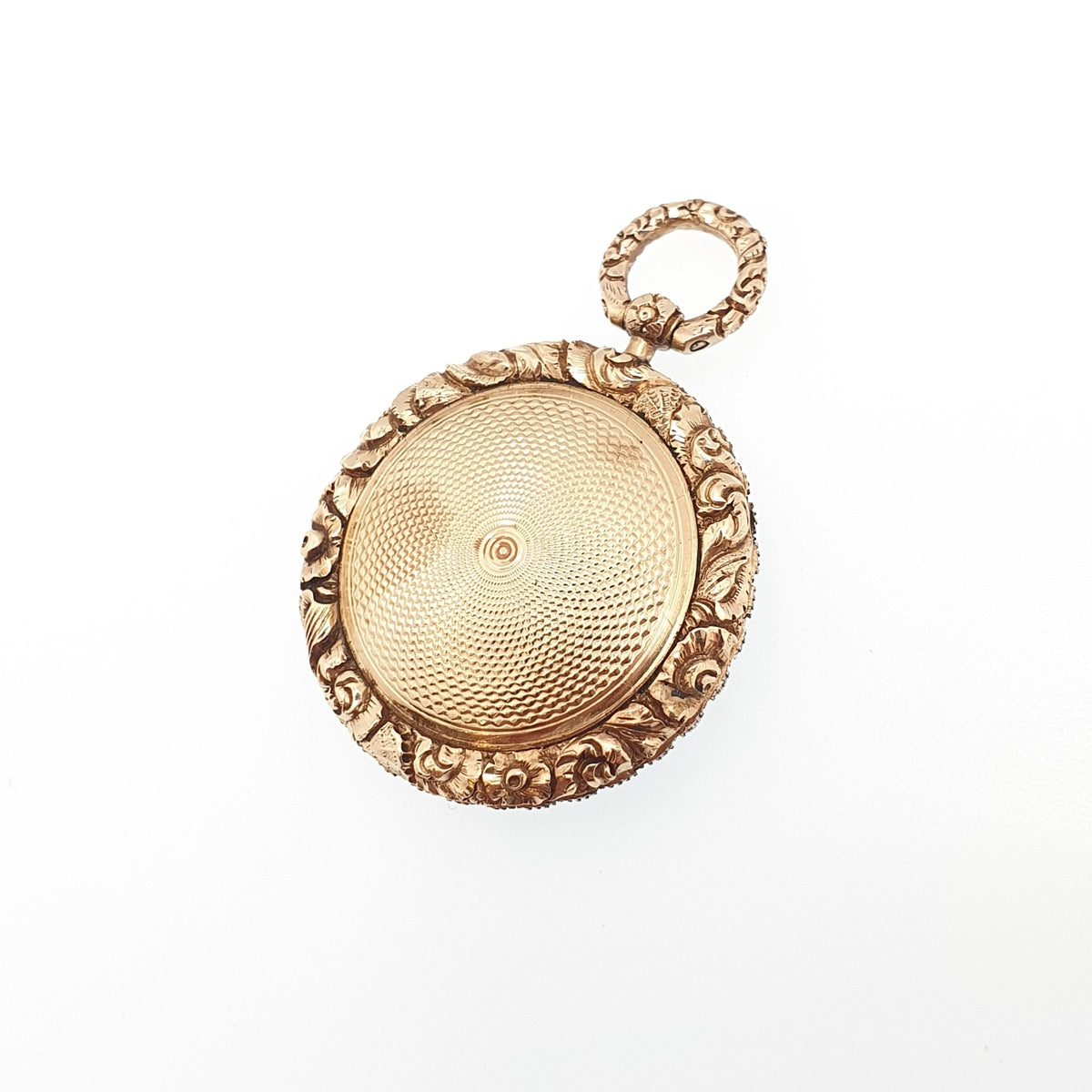 Antique 14k Gold Seed Pearl Locket Victorian Chased Solid 14kt 585 Round Circle Pocket Watch Style Yellow Vintage Jewelry Jewellery