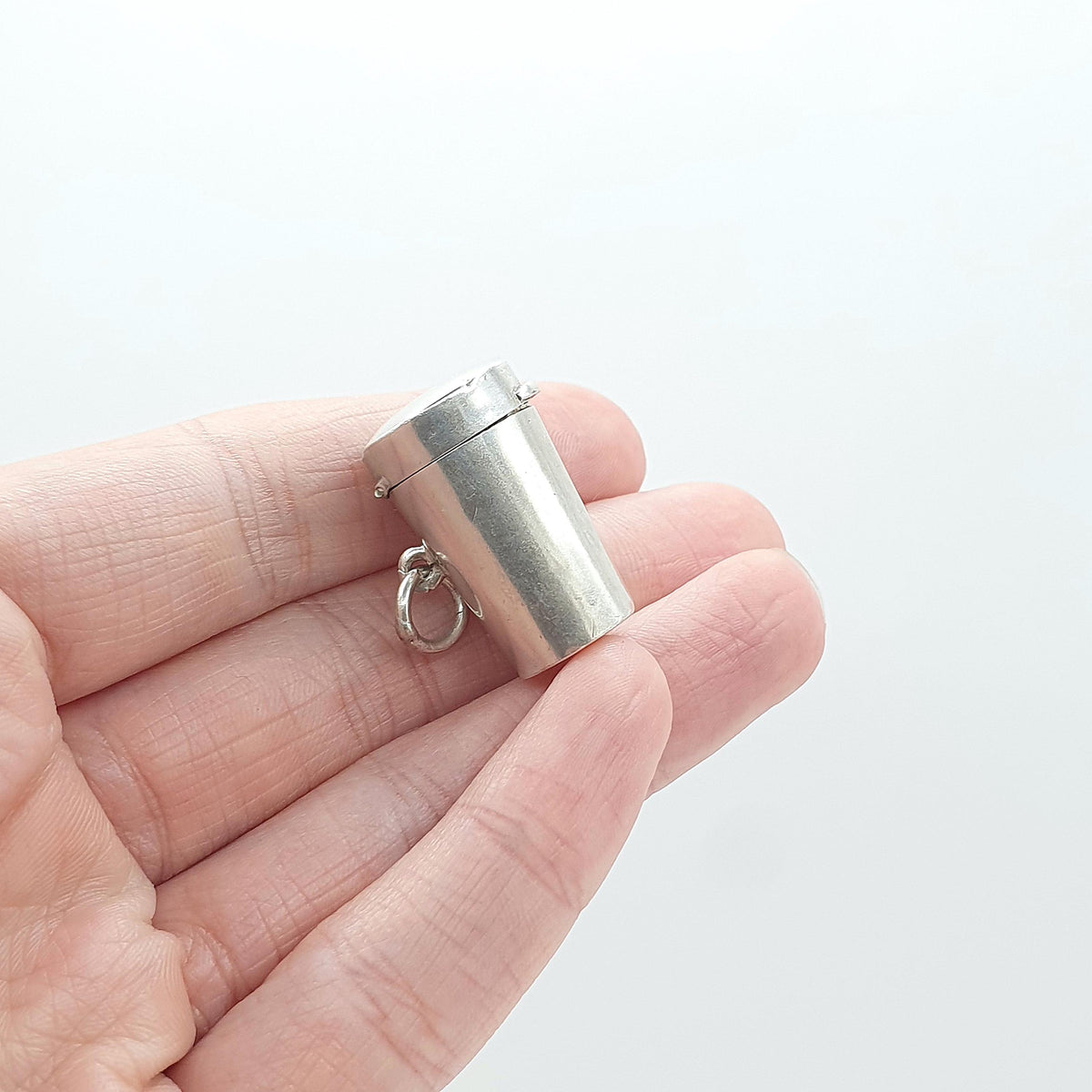 Antique Sterling Silver Cheroot Case Holder Pendant Fob Necklace Cylinder Holder 1903 Hallmark Smoking Vintage Unisex Jewellery Jewelry