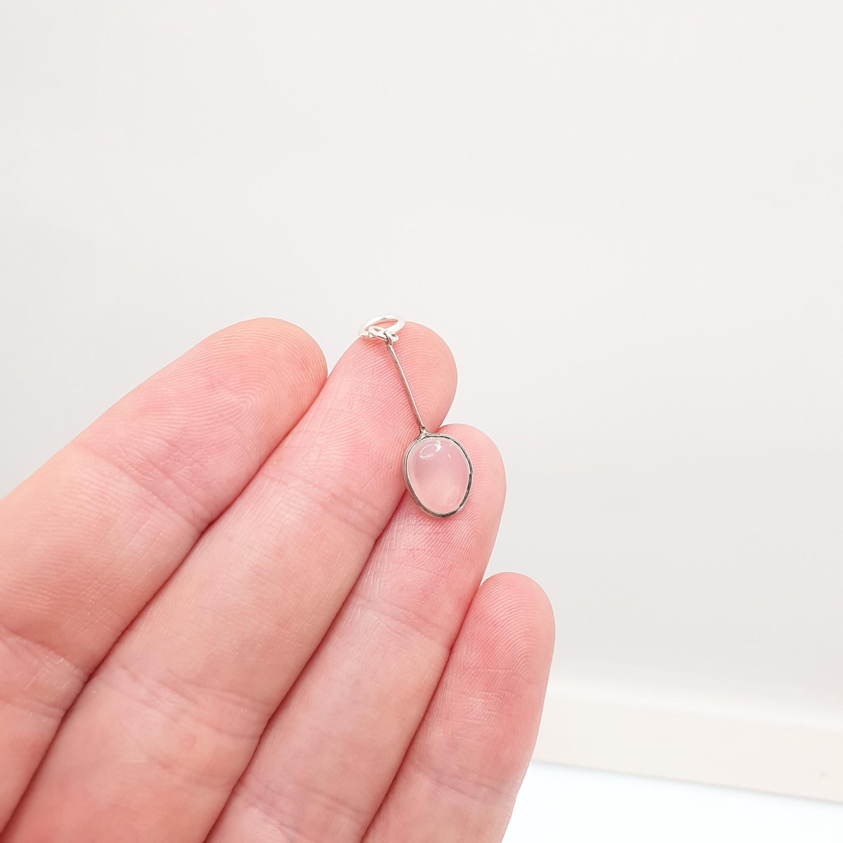 Antique Moonstone Necklace Solid Silver Pendant Drop Hanging Oval Cut Gemstone Adularescence Vintage Jewelry Jewellery