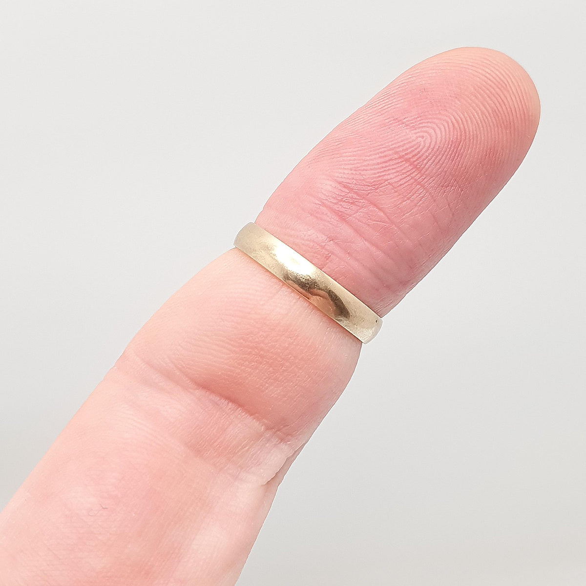 Vintage 9ct 9kt Gold Band Ring Wedding Plain Smooth Hallmarked Solid 375 9k Stacking Stacker Gift Yellow Mens Womens Fine Jewelry Jewellery