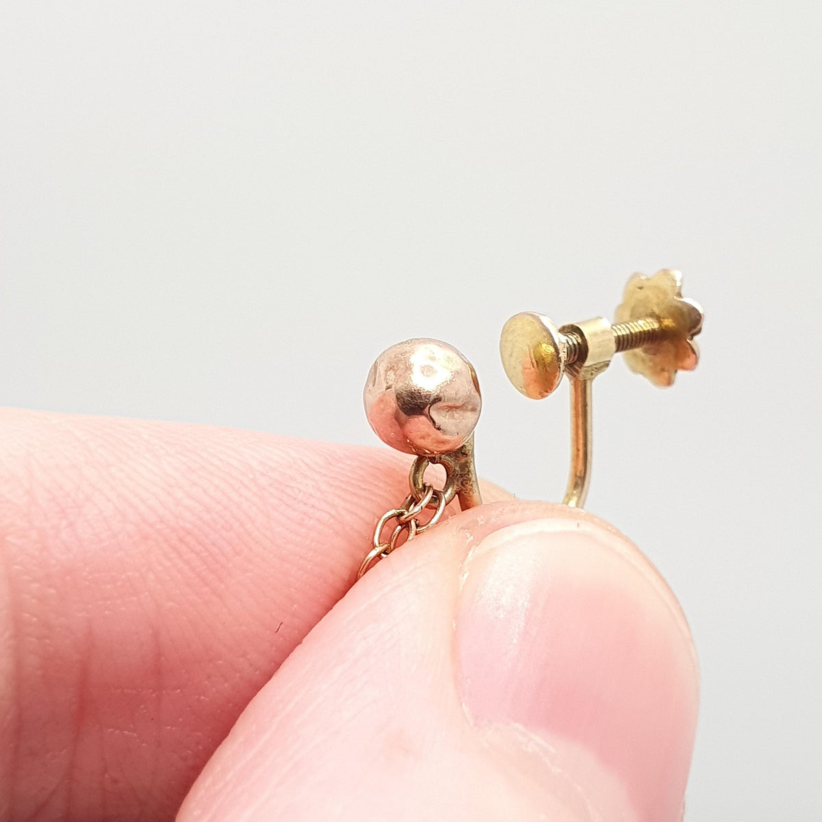 Antique 9ct 9k Gold Carnelian Drop Earrings Oval Gemstone Edwardian Solid 375 Screw Back Agate Red Orange Hanging Jewellery Jewelry