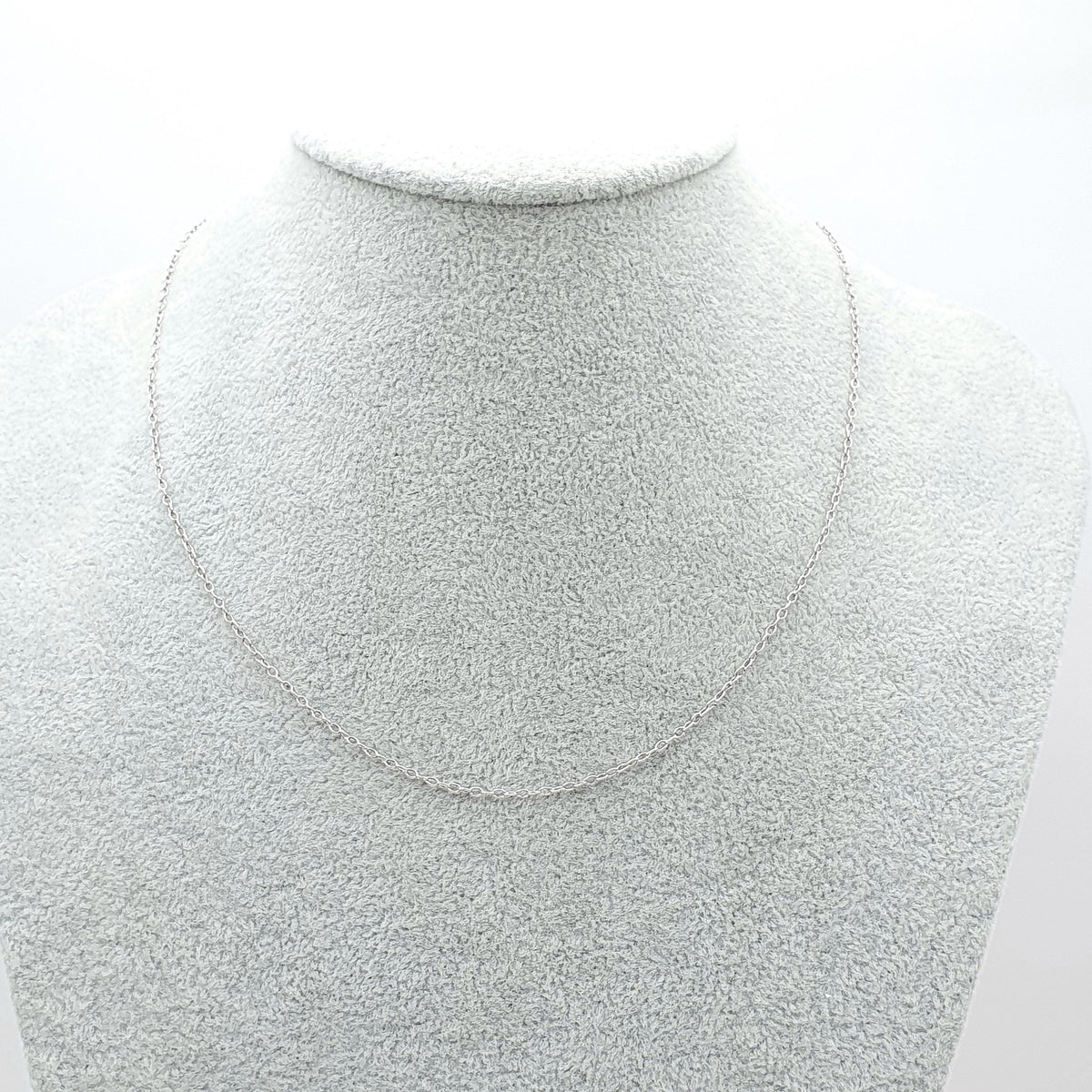 Antique Solid Silver Cable Link Chain Necklace Victorian Trace Links Barrel Clasp 46cm 18.1” 1.73g Jewelry Jewellery Womens Unisex