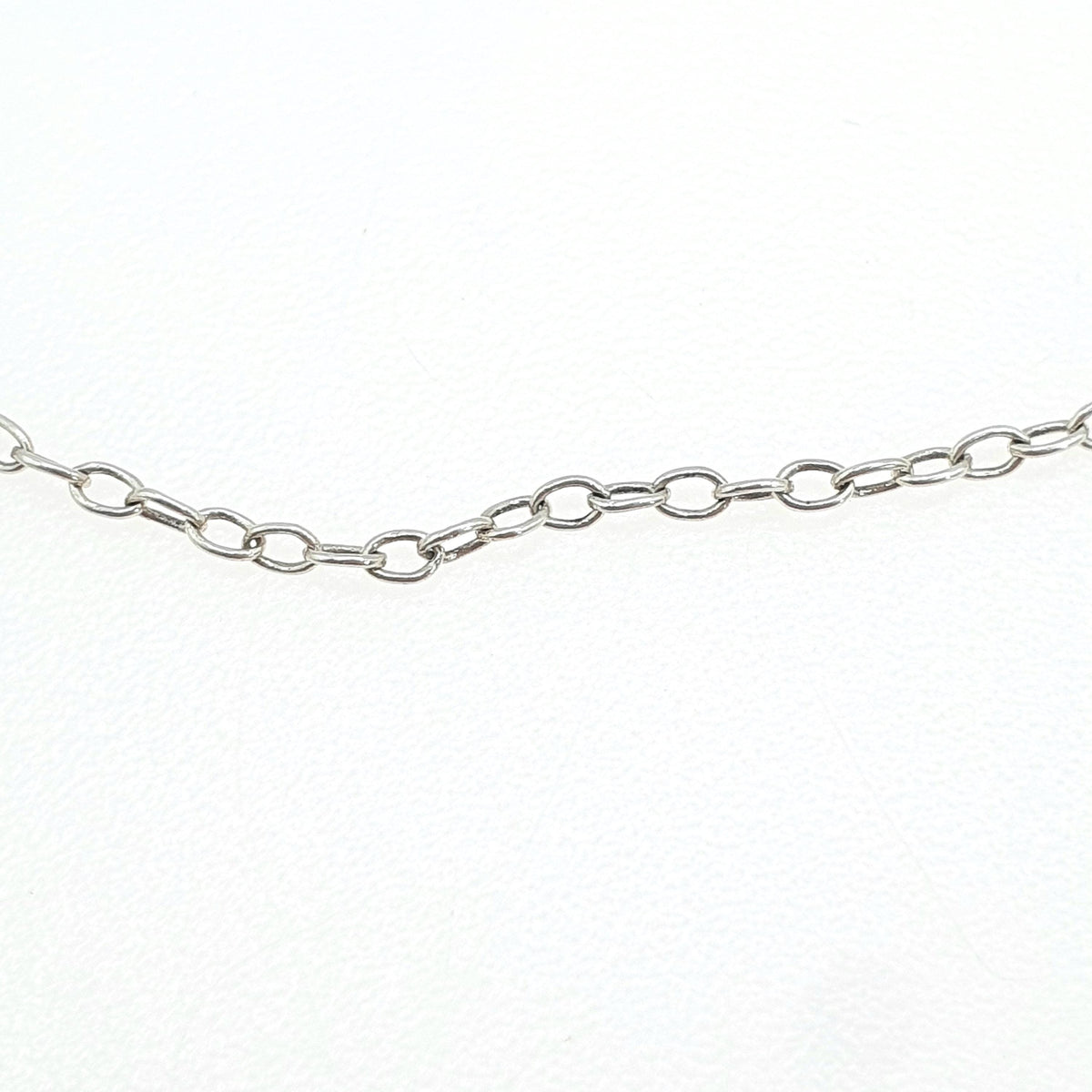 Antique Solid Silver Cable Link Chain Necklace Victorian Trace Links Barrel Clasp 46cm 18.1” 1.73g Jewelry Jewellery Womens Unisex