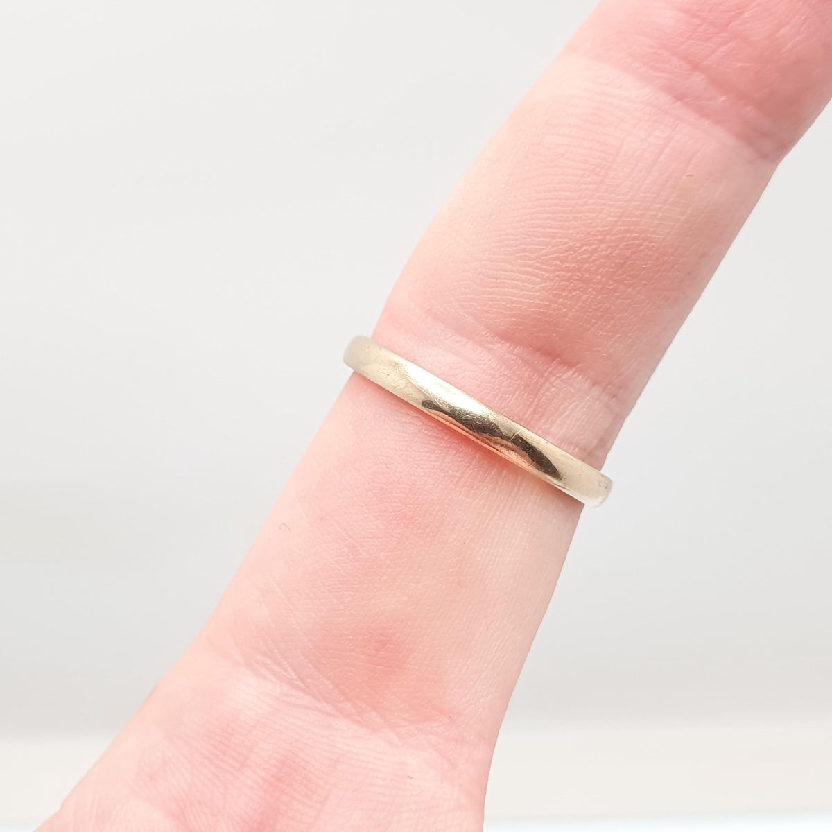 Vintage 9ct 9kt Gold Band Ring Mens Wedding Solid 375 9k Thin Fine Large Size Yellow Jewelry Jewellery UK W US 11