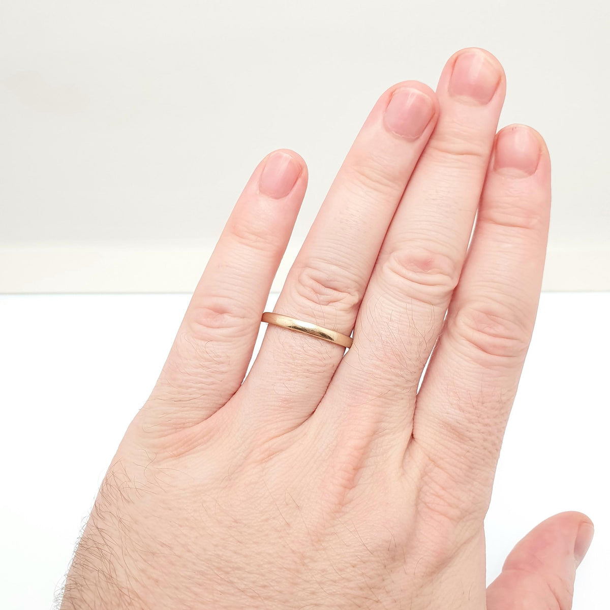 Vintage 9ct 9kt Gold Band Ring Mens Wedding Solid 375 9k Thin Fine Large Size Yellow Jewelry Jewellery UK W US 11