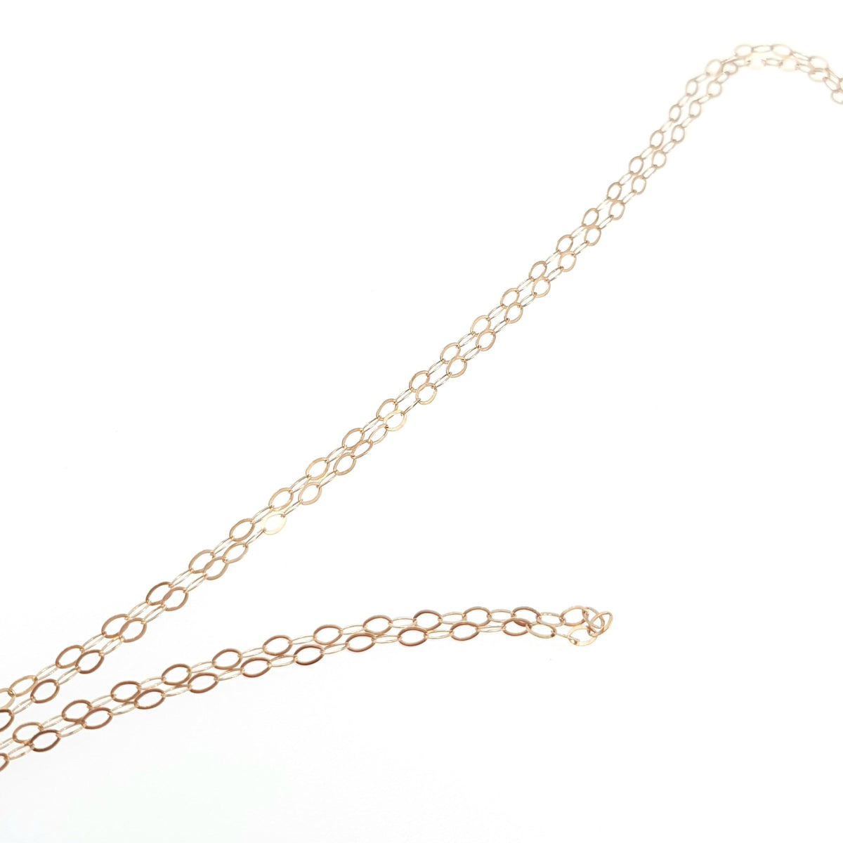 Vintage 9ct Gold Cable Link Chain Necklace Fine Trace Link Oval Solid 9k 9kt 0.39g 40cm Jewelry Jewellery