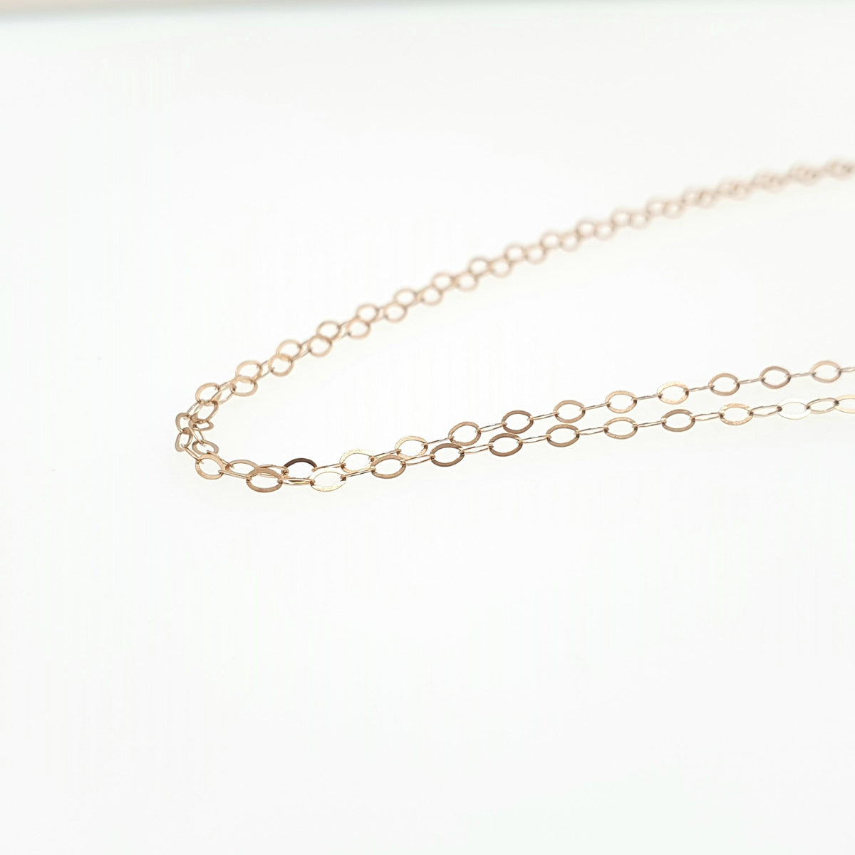 Vintage 9ct Gold Cable Link Chain Necklace Fine Trace Link Oval Solid 9k 9kt 0.39g 40cm Jewelry Jewellery