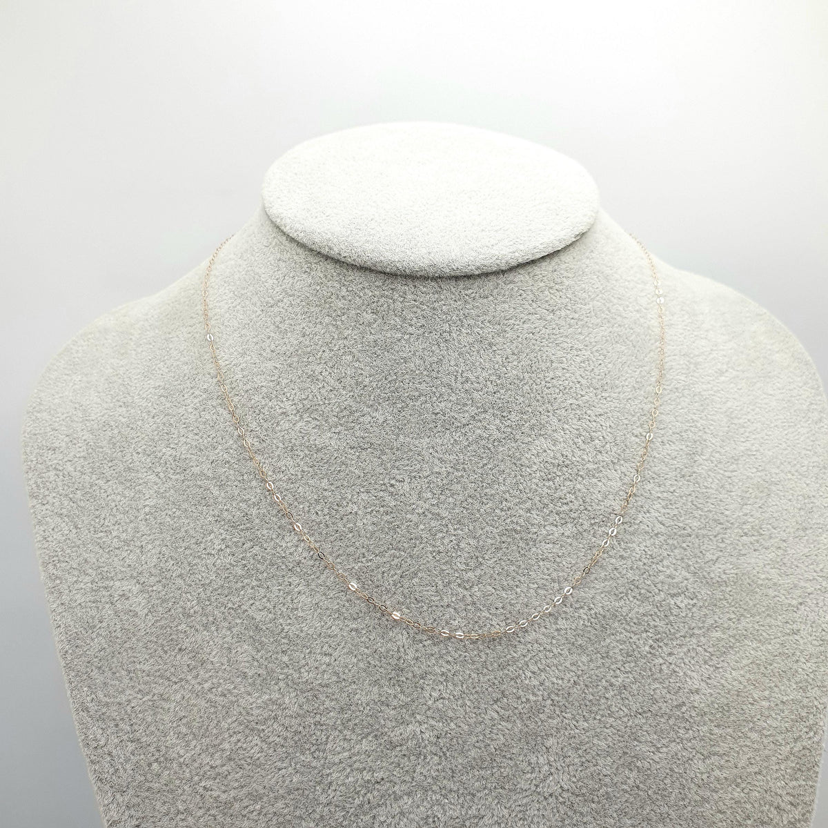 Vintage 9ct Gold Cable Link Chain Necklace Fine Trace Link Oval Solid 9k 9kt 0.39g 40cm Jewelry Jewellery