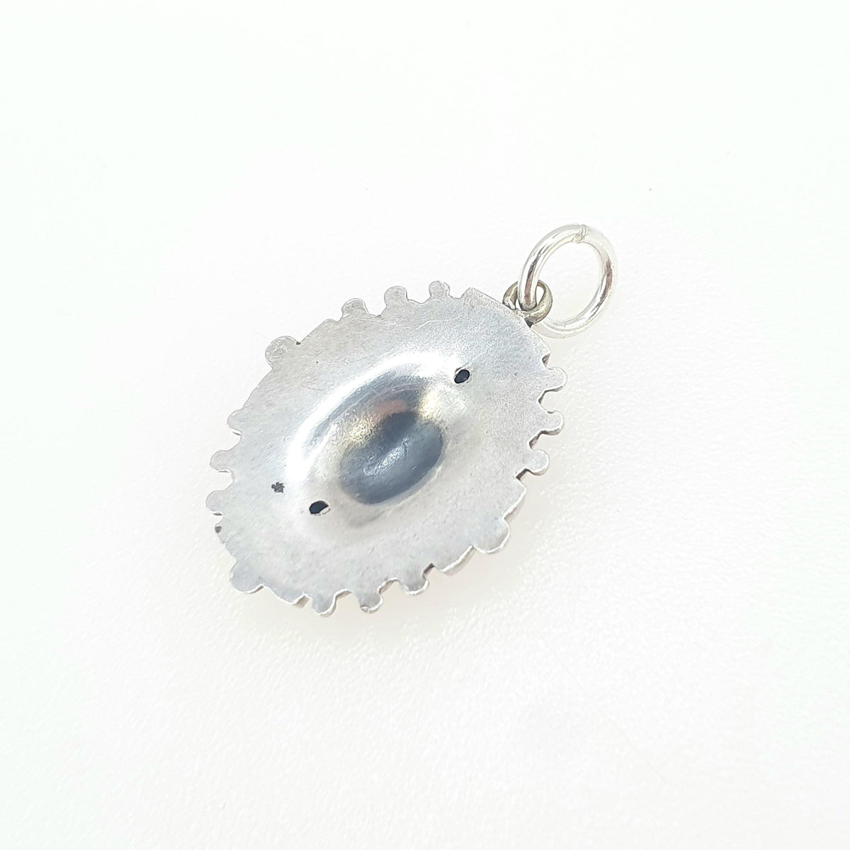 Antique Victorian Solid Silver Etrsucan Pendant Necklace Charm Aesthetic Beaded Womens Jewellery Mens Jewelry Unisex
