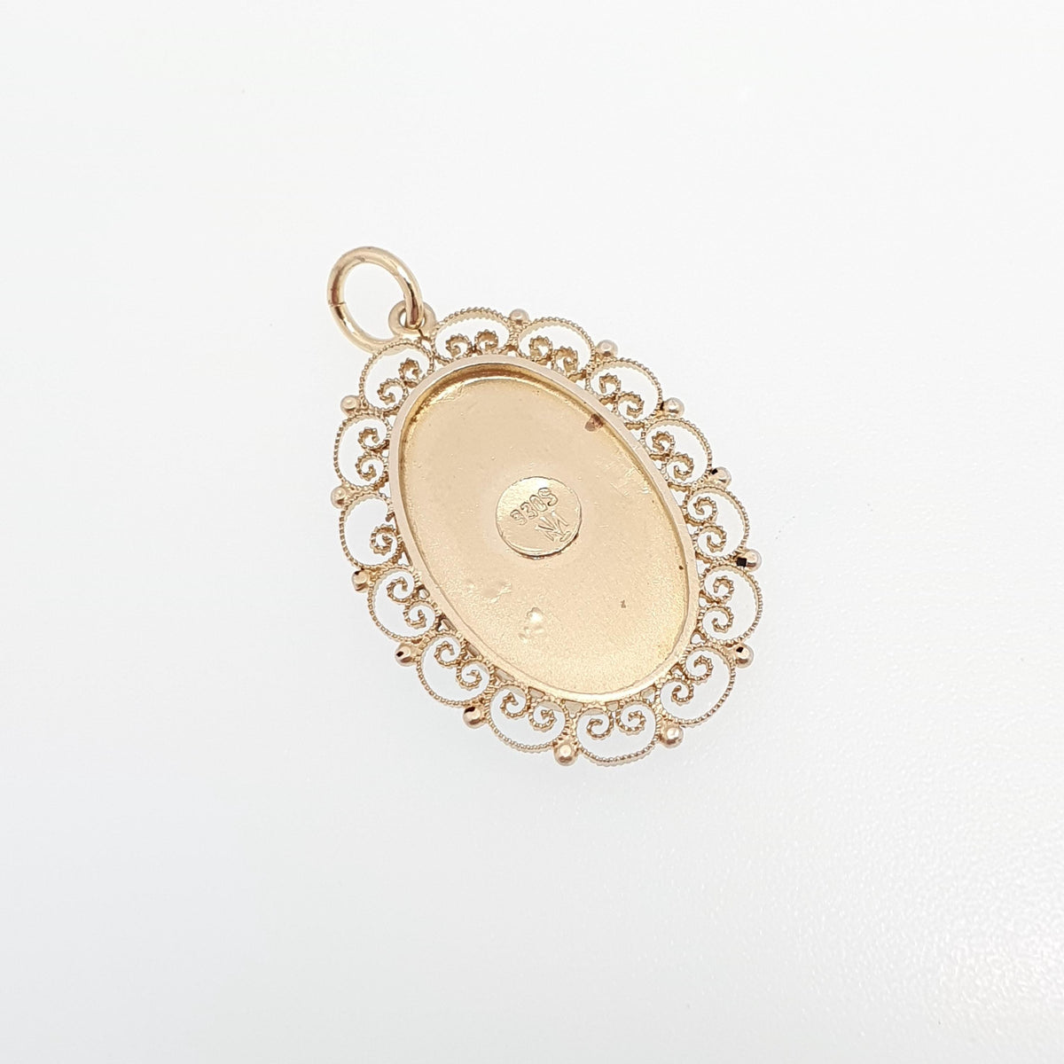 Antique Solid Silver MARIUS HAMMER Enamel Necklace Pendant White & Blue Champleve Gold Vermeil Scandinavian Vintage Jewellery Jewelry