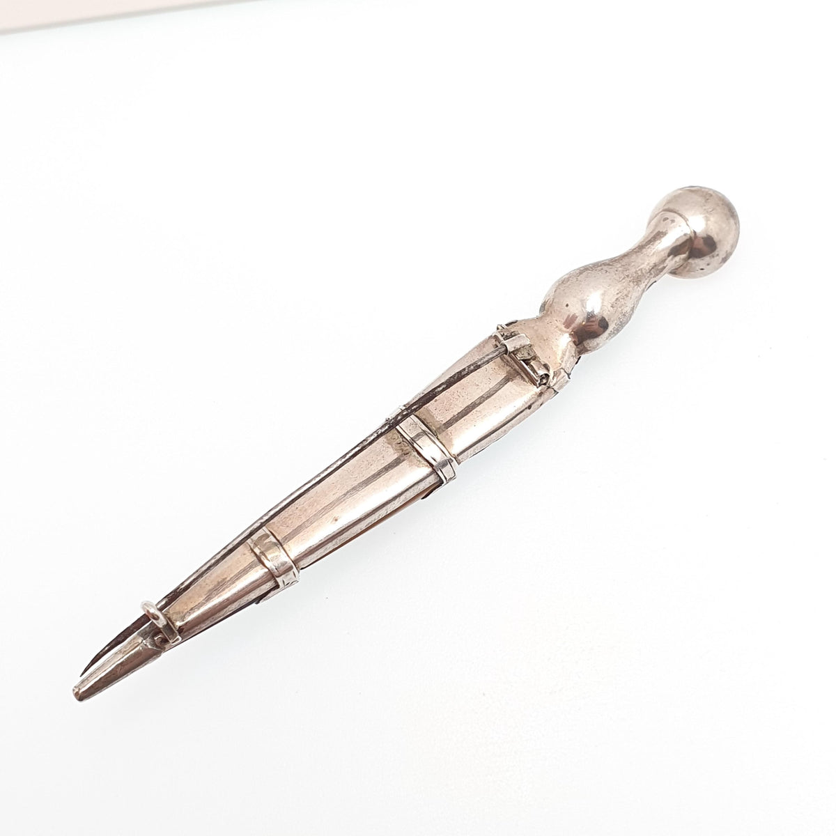 Antique Victorian Sterling Silver Dirk Brooch Citrine Very Large Big Pin Jasper Lace Agate Cairngorm Vintage Jewelry Jewellery