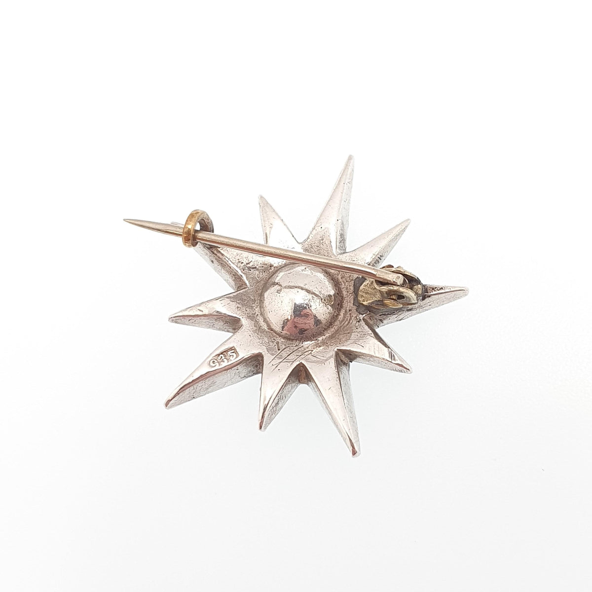 Antique Solid Silver Diamond Paste Star Brooch Victorian Sparkly Pin Celestial Jewelry Jewellery Vintage Starry Night
