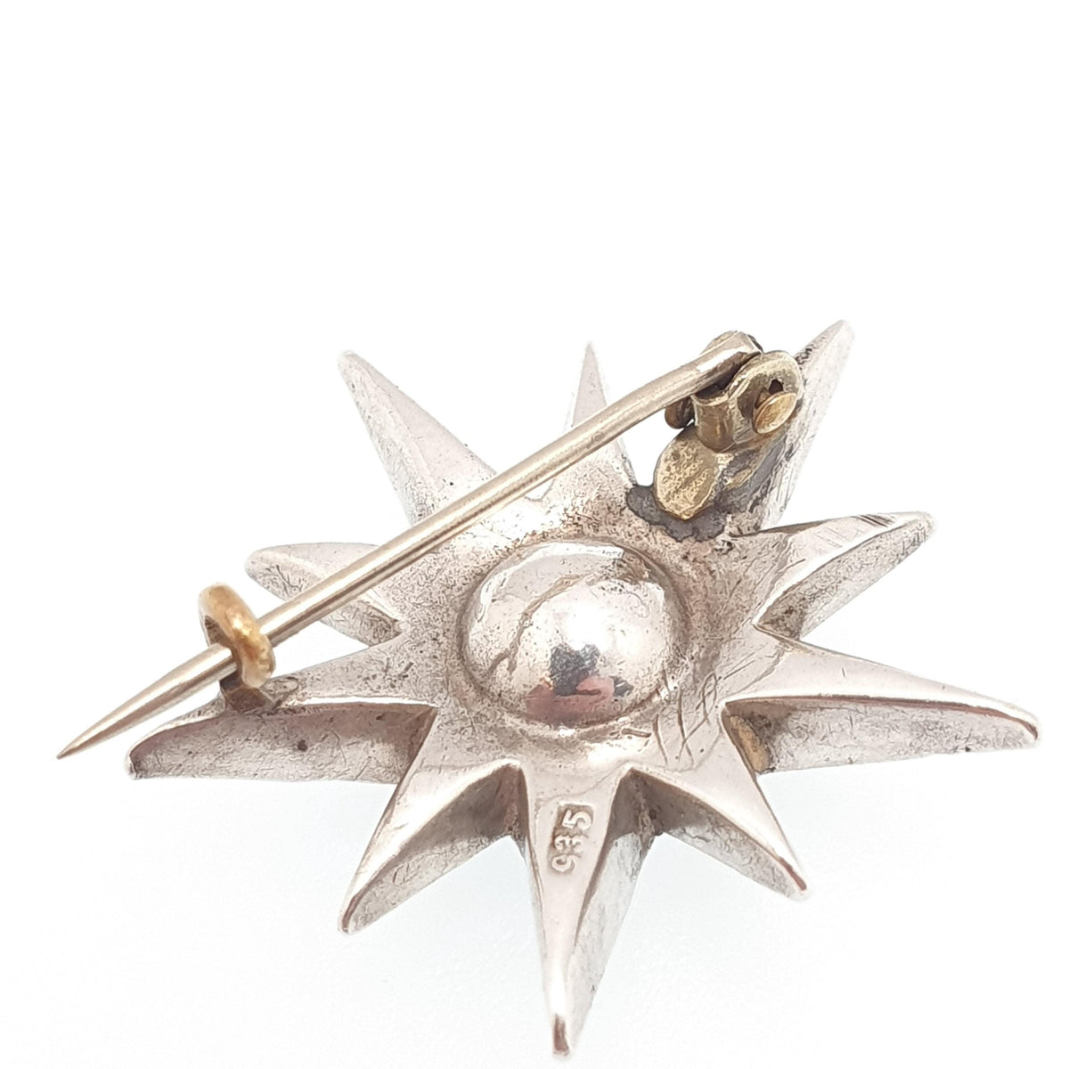 Antique Solid Silver Diamond Paste Star Brooch Victorian Sparkly Pin Celestial Jewelry Jewellery Vintage Starry Night