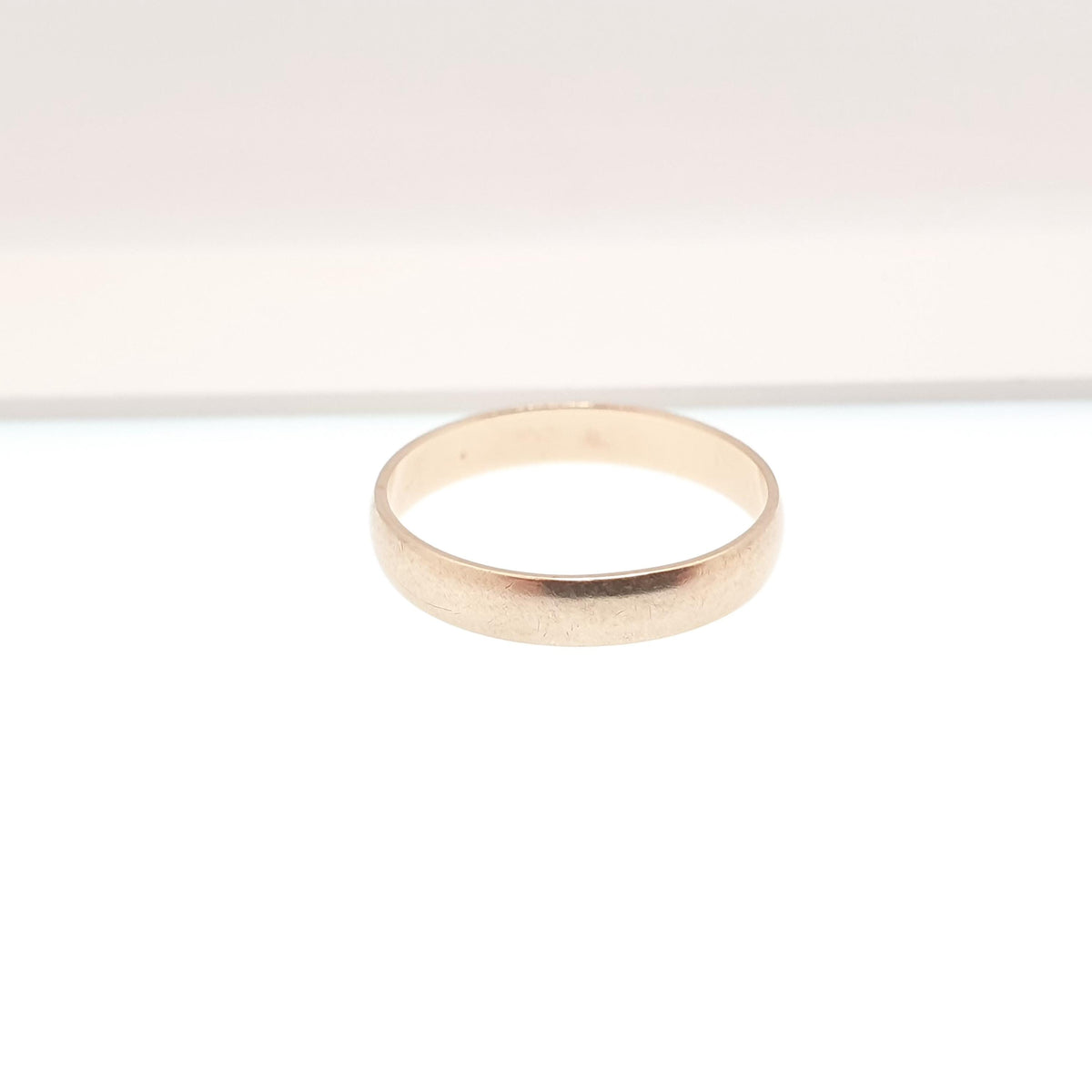 Vintage 9ct 9kt Gold Band Ring Wedding Plain Smooth Hallmarked Solid 375 9k Stacking Stacker Gift Yellow Mens Womens Fine Jewelry Jewellery
