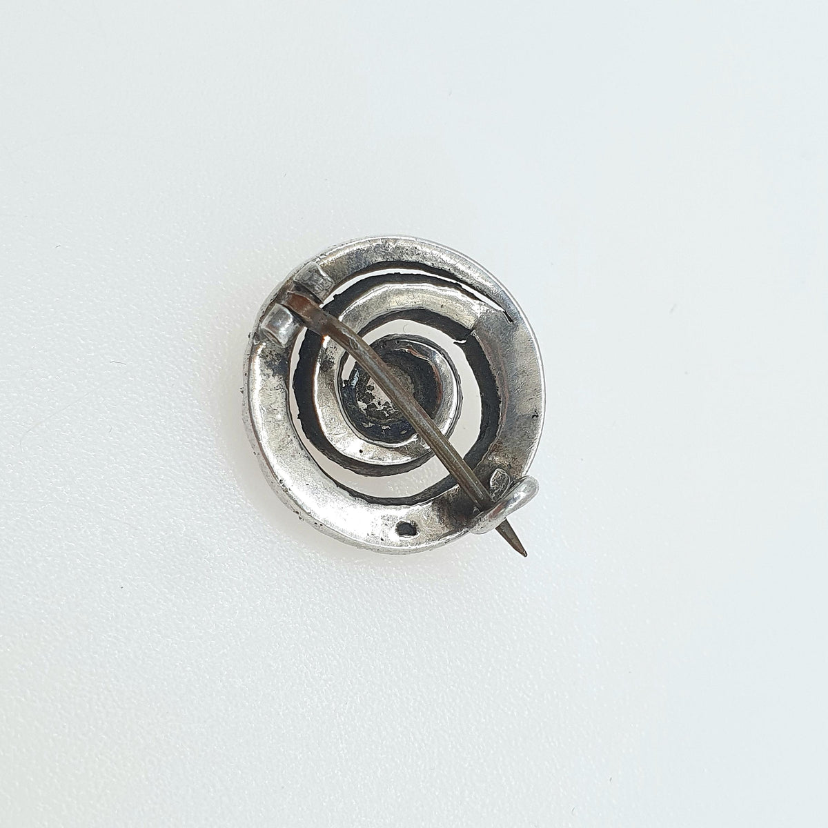 Antique Victorian Solid Silver Diamond Paste Spiral Brooch Swirl Old Cut Pastes Handmade 1800s Vintage Womens Jewelry Jewellery