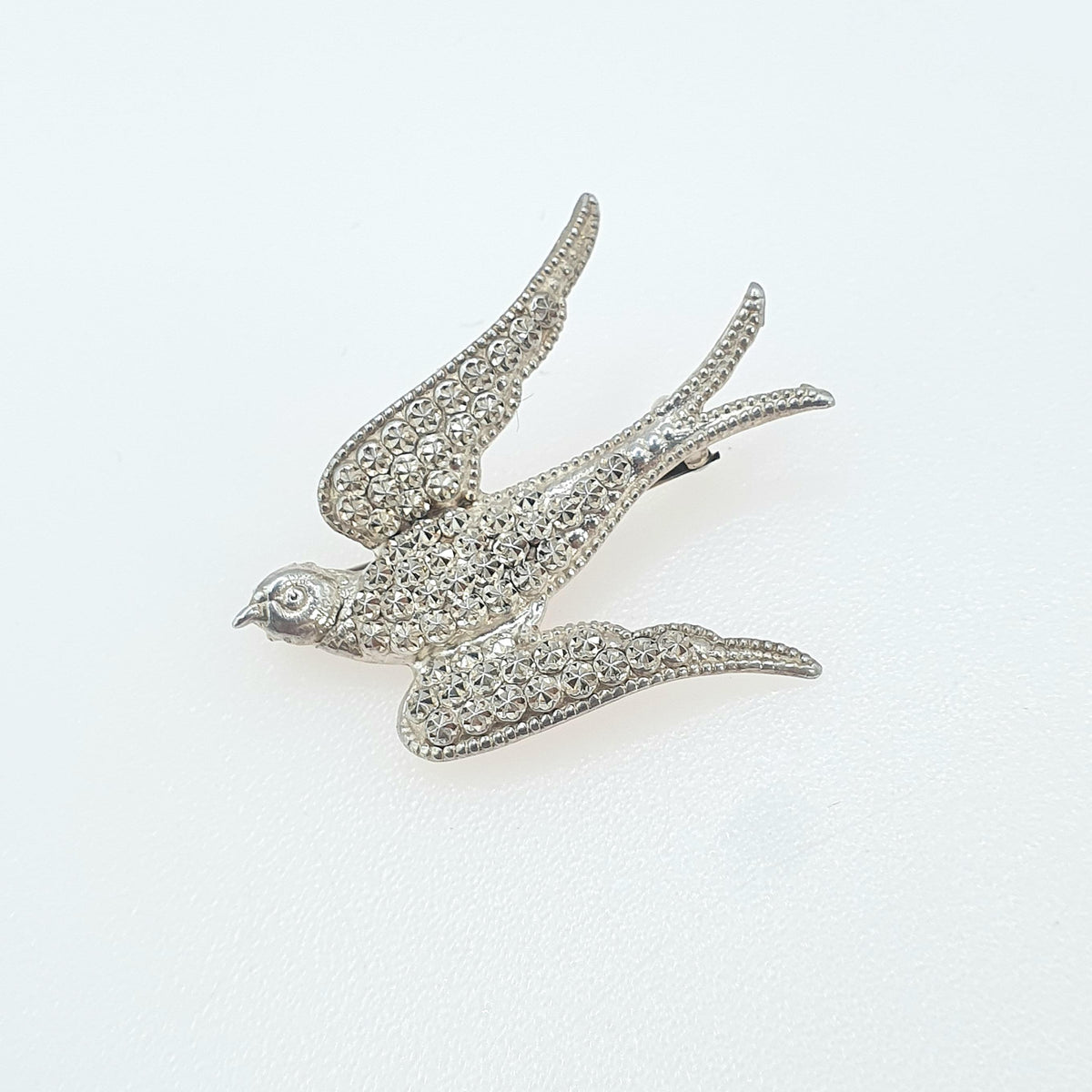 Antique Solid Silver Swallow Bird Brooch Victorian Sweetheart Pastry Cutter Birds Cute Swallow Swift Gift Rare Pin Vintage Jewelry Jewellery