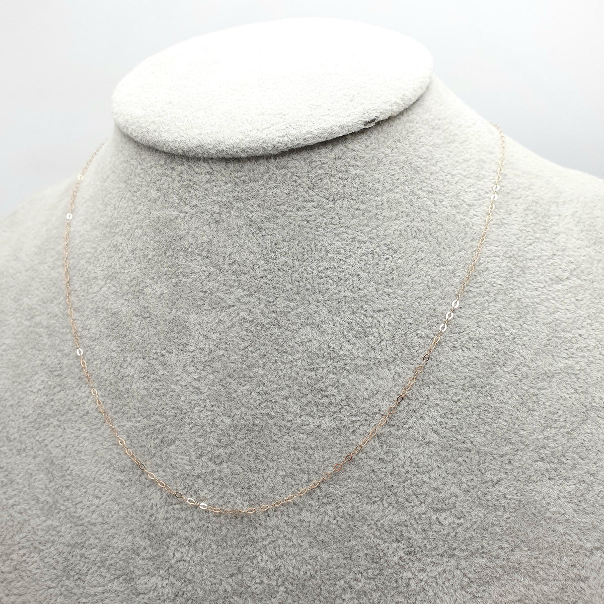 Vintage 9ct Gold Cable Link Chain Necklace Fine Trace Link Oval Solid 9k 9kt 0.39g 40cm Jewelry Jewellery