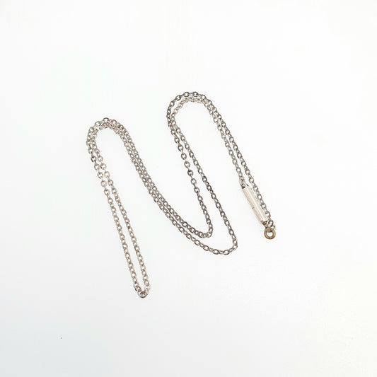 Antique Solid Silver Cable Link Chain Necklace Barrel Clasp Oval Trace Links Womens Vintage Retro Jewelry Jewellery Unisex 40cm 1.92g