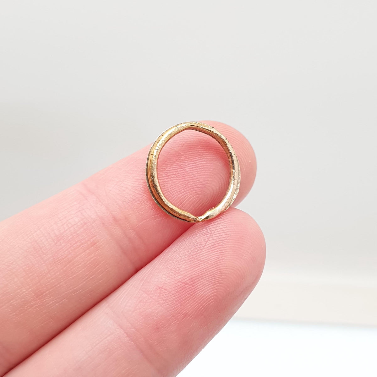 Antique Georgian 9k 9ct Gold Split Ring Genuine 1800s Solid 375 Chased Yellow Jump Open Jewellery Findings Upcycle Women